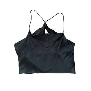 Zara Halter Top Sleeveless Open Back Party Cocktail Blouse‎ Black Size Medium